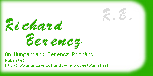 richard berencz business card